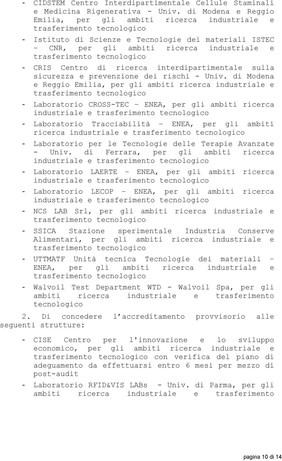 interdipartimentale sulla sicurezza e prevenzione dei rischi - Univ.