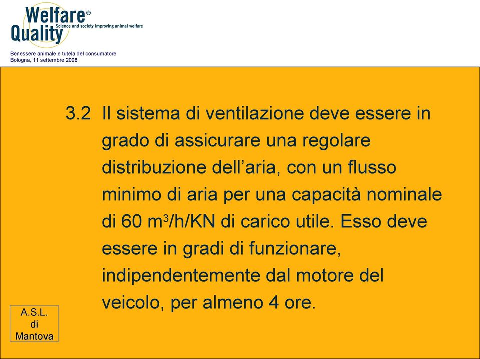 capacità nominale 60 m3/h/kn carico utile.