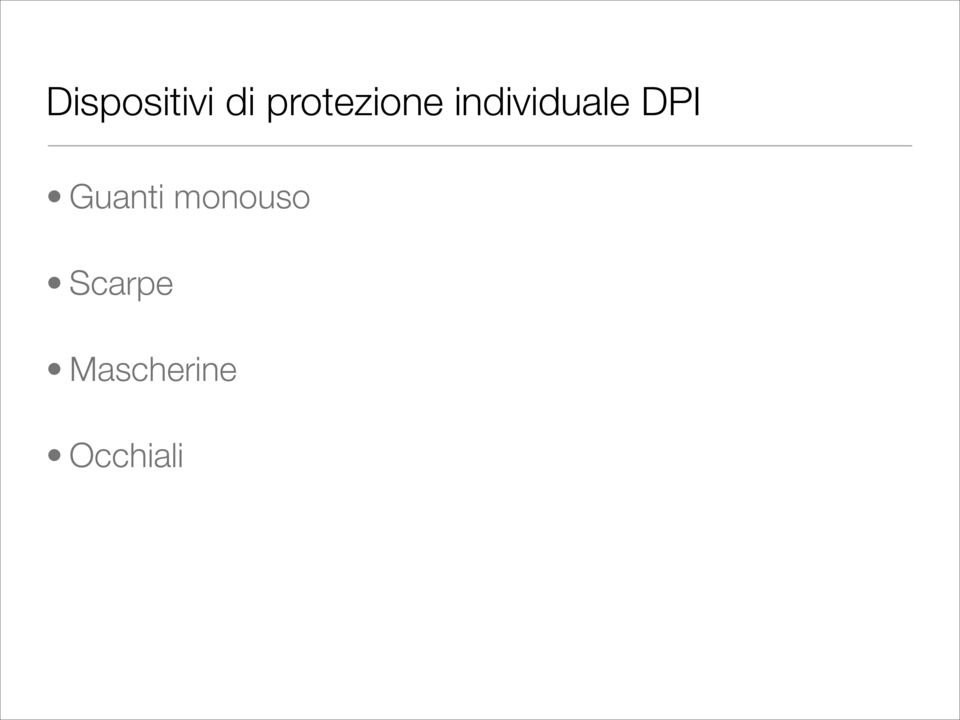 individuale DPI