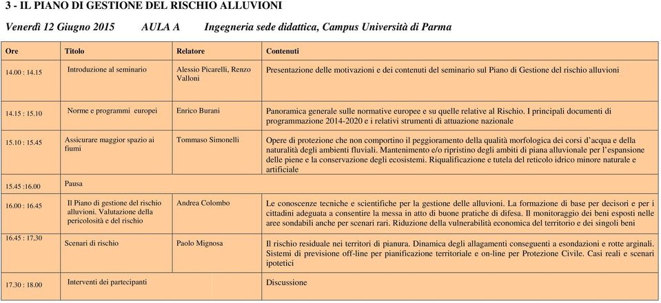 10 Norme e programmi europei Enrico Burani Panoramica generale sulle normative europee e su quelle relative al Rischio.