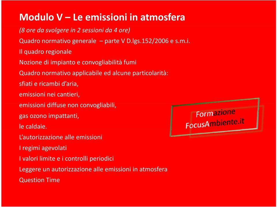 regionale Nozione di impianto e convogliabilità fumi Quadro normativo applicabile ed alcune particolarità: sfiati e ricambi d aria,