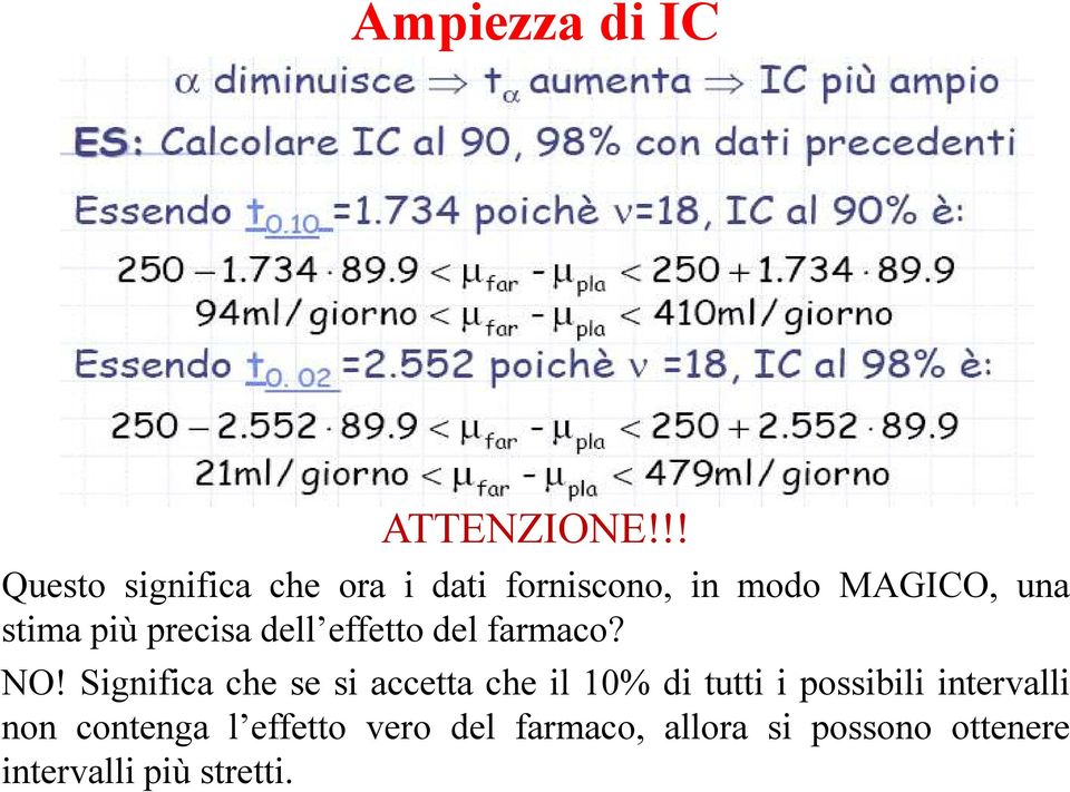 più precisa dell effetto del farmaco? NO!