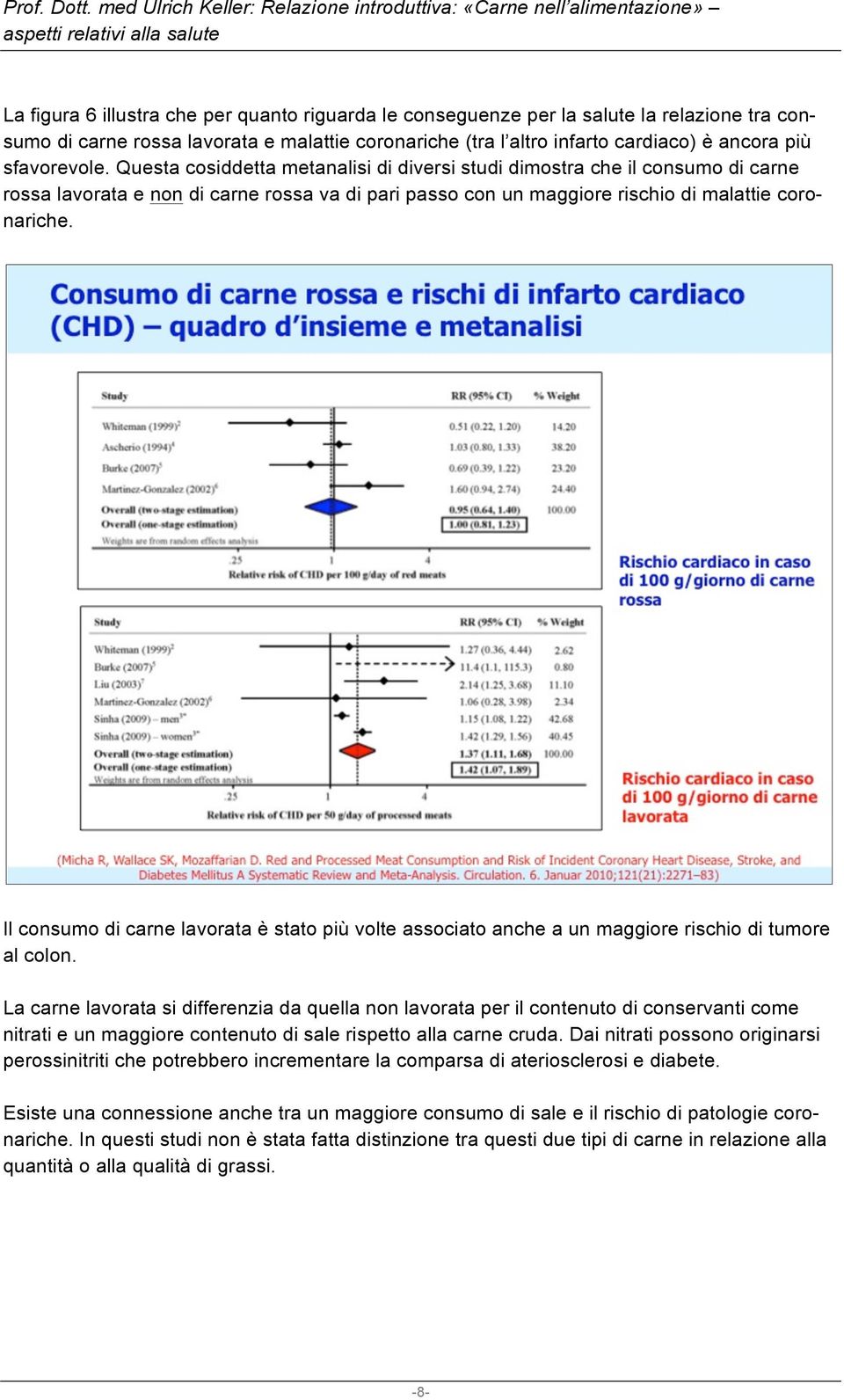 Il consumo di carne lavorata è stato più volte associato anche a un maggiore rischio di tumore al colon.