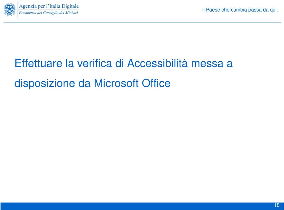 Accessibilità messa