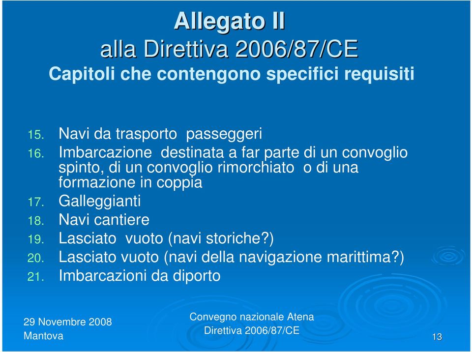 Imbarcazione destinata a far parte di un convoglio spinto, di un convoglio rimorchiato o di