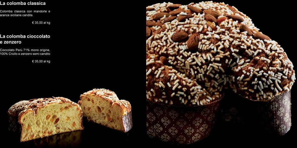 35,00 al kg La colomba cioccolato e zenzero