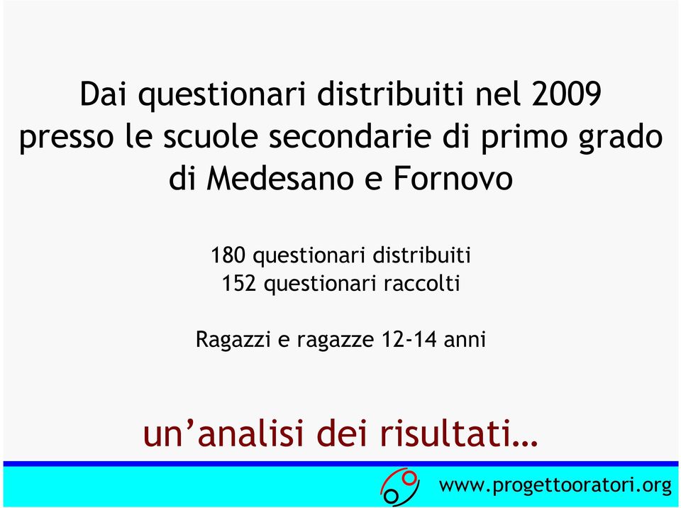 Fornovo 180 questionari distribuiti 152 questionari