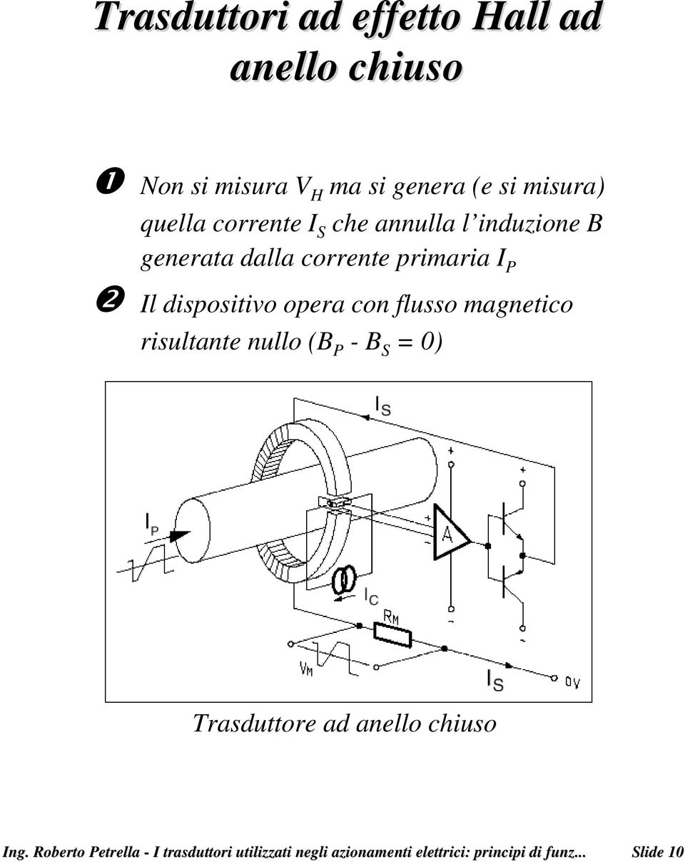 generata dalla corrente primaria I P Il dispositivo opera con flusso