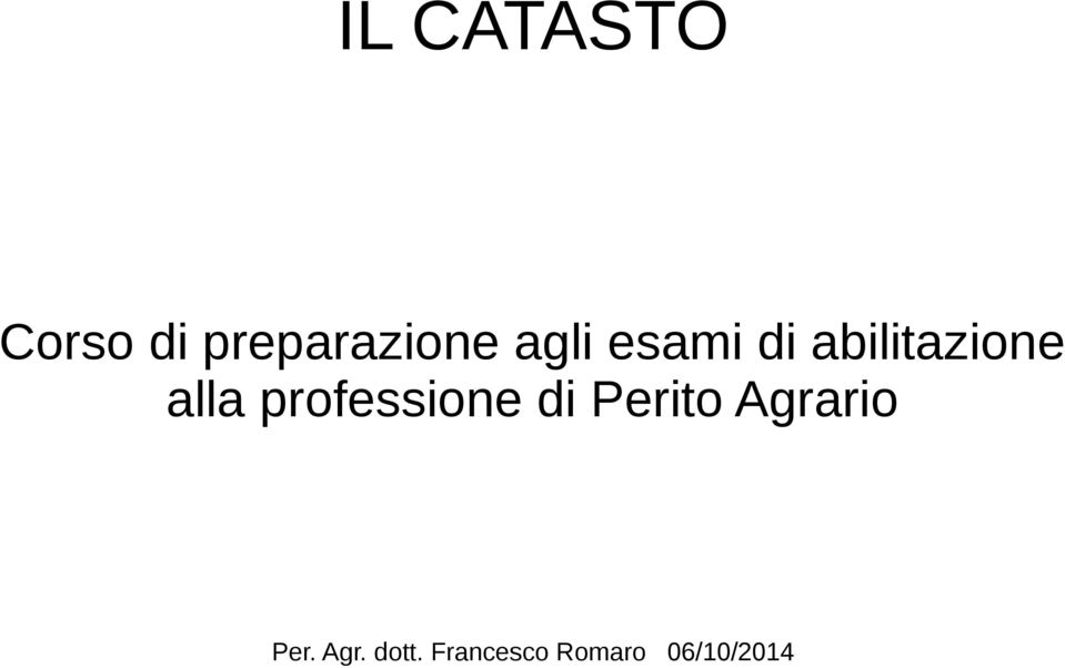 professione di Perito Agrario Per.