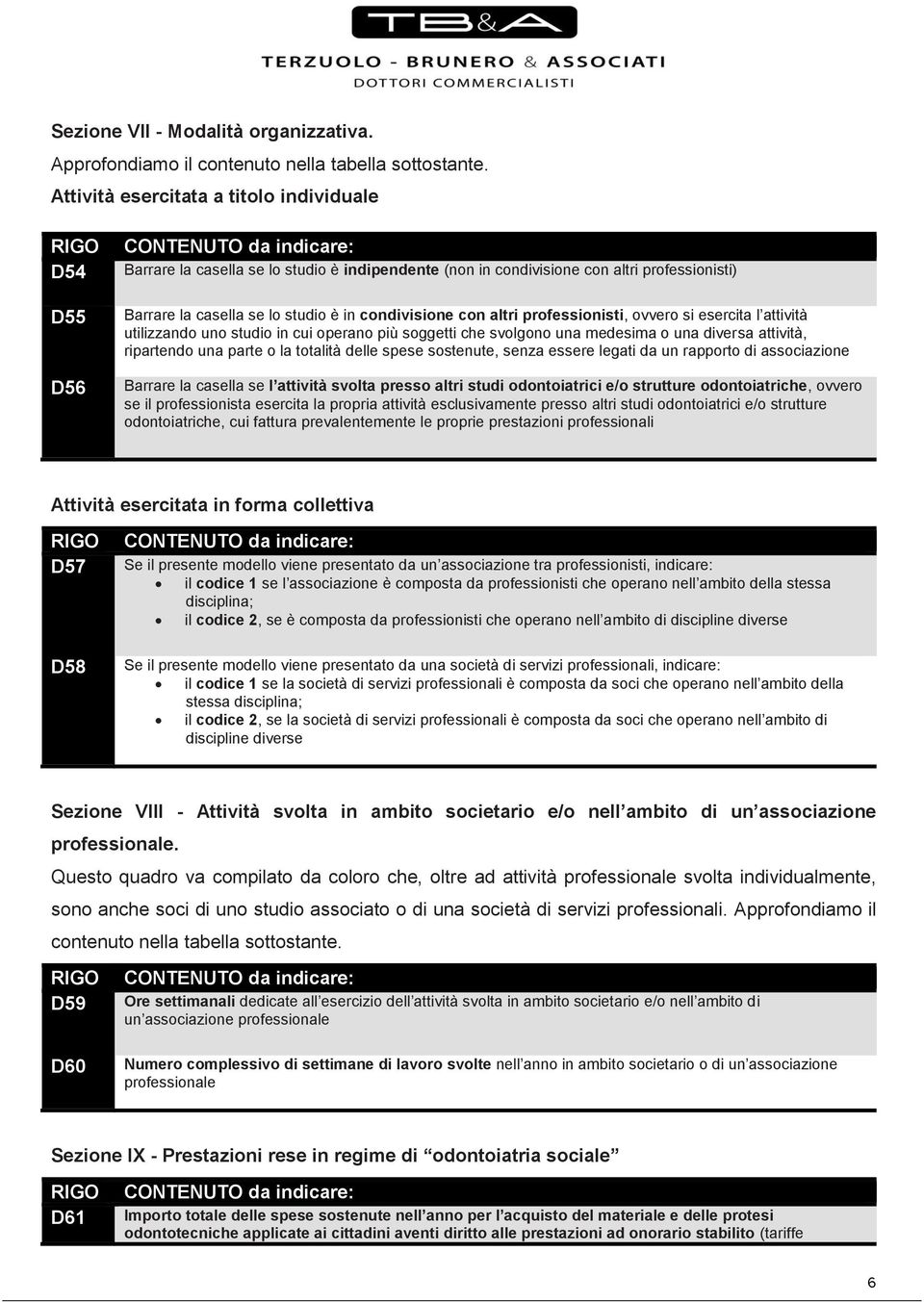 con altri professionisti, ovvero si esercita l attività utilizzando uno studio in cui operano più soggetti che svolgono una medesima o una diversa attività, ripartendo una parte o la totalità delle