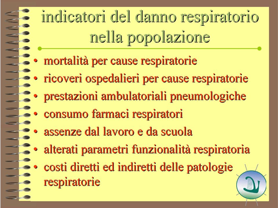 consumo farmaci respiratori assenze dal lavoro e da scuola alterati parametri