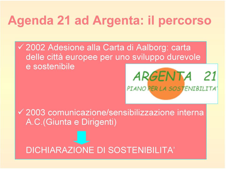 sostenibile 2003 comunicazione/sensibilizzazione