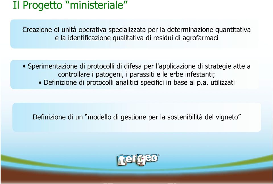 l'applicazione di strategie atte a controllare i patogeni, i parassiti e le erbe infestanti; Definizione di