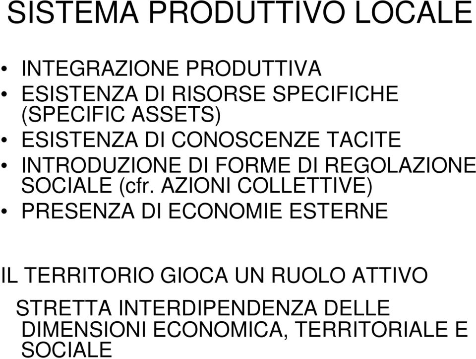 REGOLAZIONE SOCIALE (cfr.