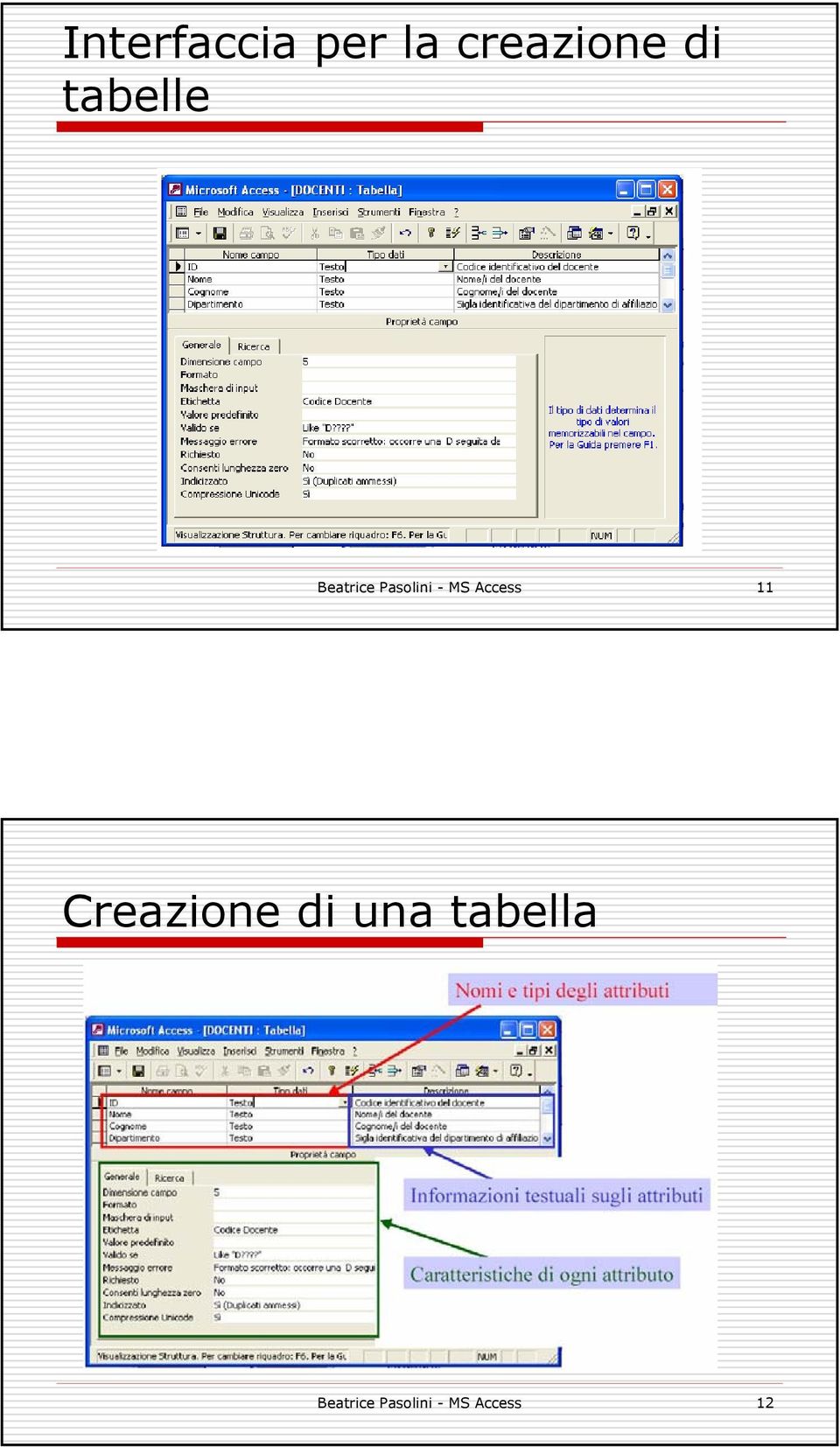 Access 11 Creazione di una