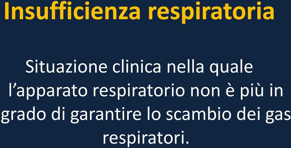 apparato respiratorio non è più in