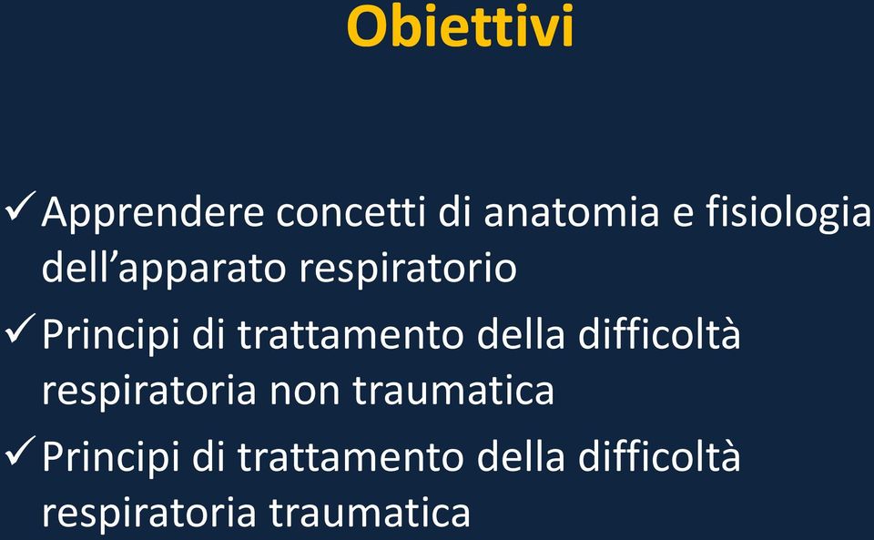 trattamento della difficoltà respiratoria non