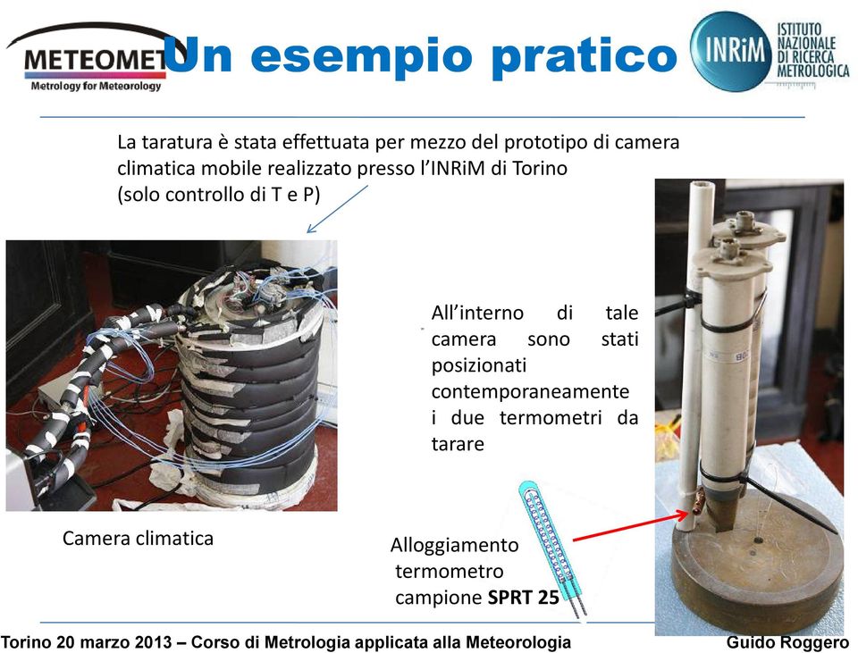 T e P) All interno di tale camera sono stati posizionati contemporaneamente i