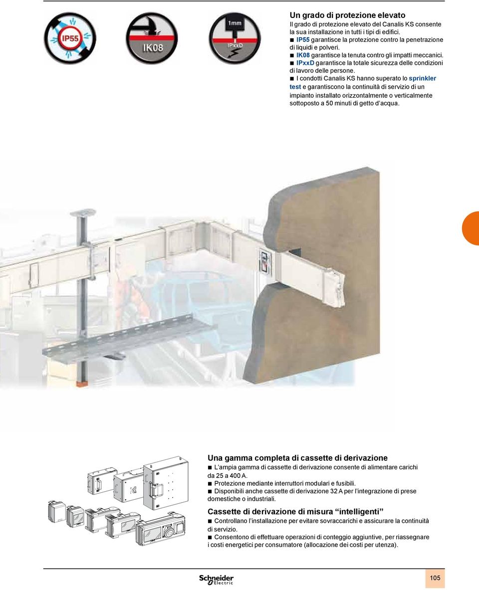 b IPxxD garantisce la totale sicurezza delle condizioni di lavoro delle persone.