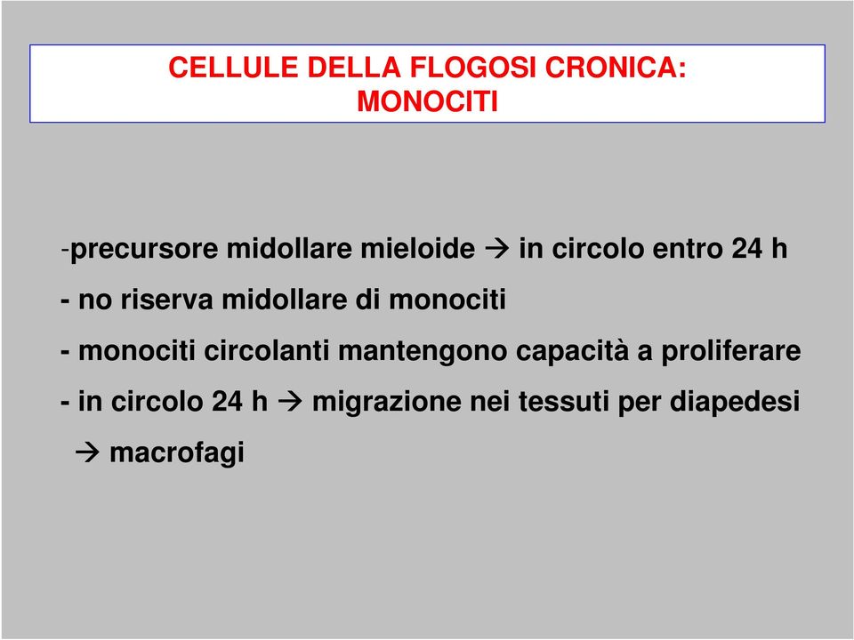 monociti - monociti circolanti mantengono capacità a