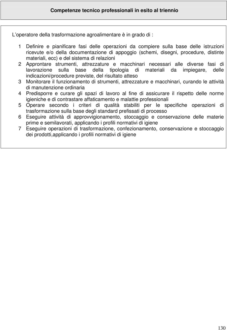 alle diverse fasi di lavorazione sulla base della tipologia di materiali da impiegare, delle indicazioni/procedure previste, del risultato atteso 3 Monitorare il funzionamento di strumenti,