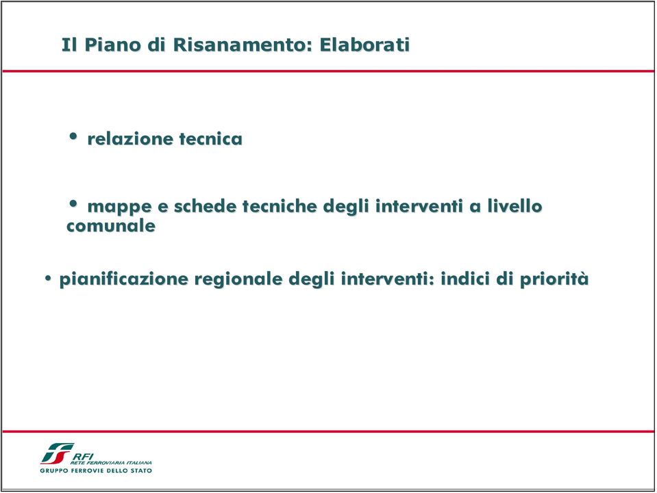 interventi a livello comunale pianificazione