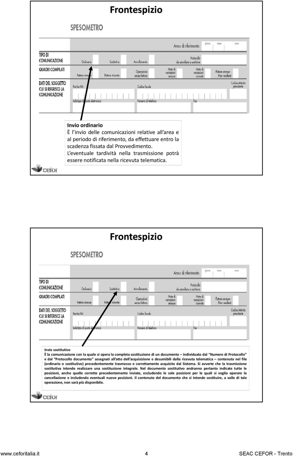 Frontespizio Invio sostitutivo È la comunicazione con la quale si opera la completa sostituzione di un documento individuato dal Numero di Protocollo e dal Protocollo documento assegnati all atto