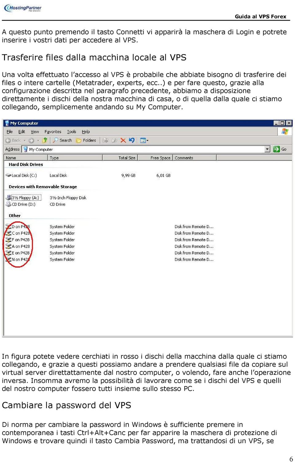 .) e per fare questo, grazie alla configurazione descritta nel paragrafo precedente, abbiamo a disposizione direttamente i dischi della nostra macchina di casa, o di quella dalla quale ci stiamo