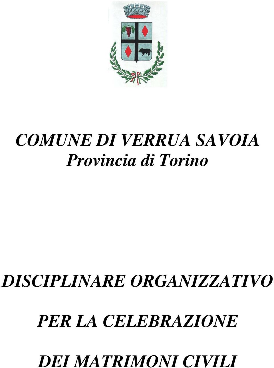 DISCIPLINARE ORGANIZZATIVO