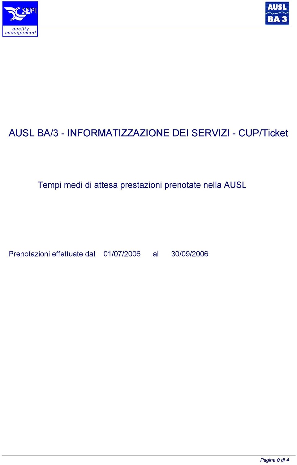 prenotate nella AUSL Prenotazioni