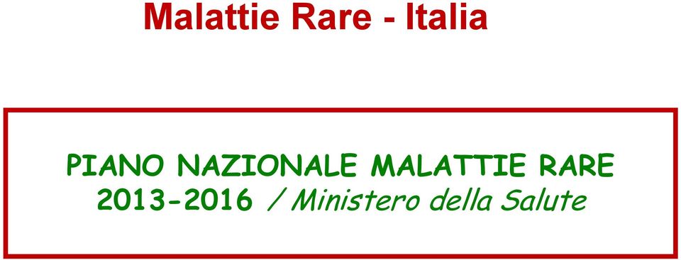 NAZIONALE MALATTIE