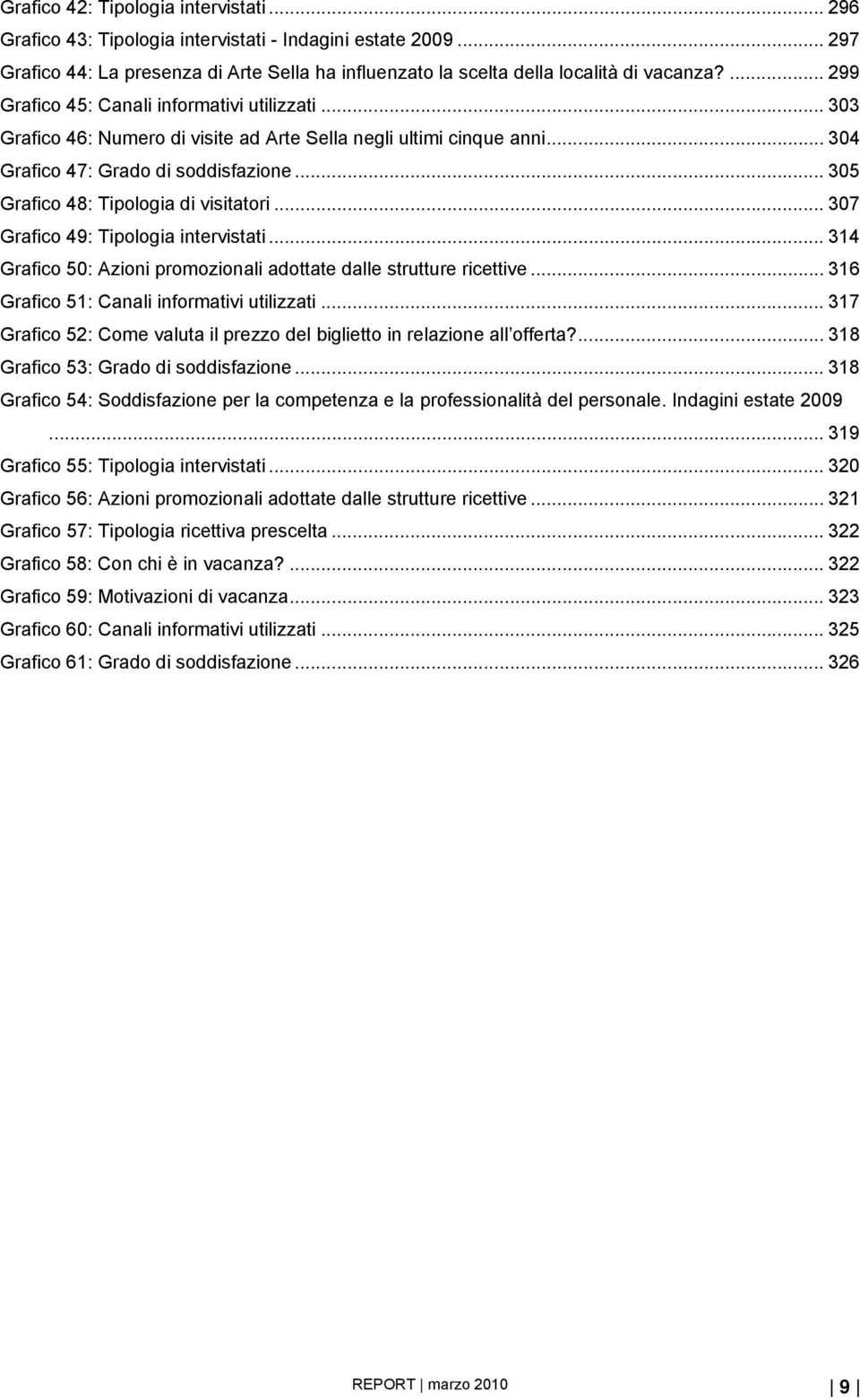 .. 305 Grafico 48: Tipologia di visitatori... 307 Grafico 49: Tipologia intervistati... 314 Grafico 50: Azioni promozionali adottate dalle strutture ricettive.