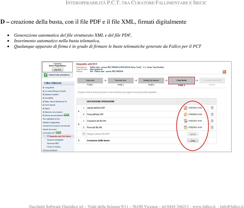 PDF, Inserimento automatico nella busta telematica, Qualunque apparato