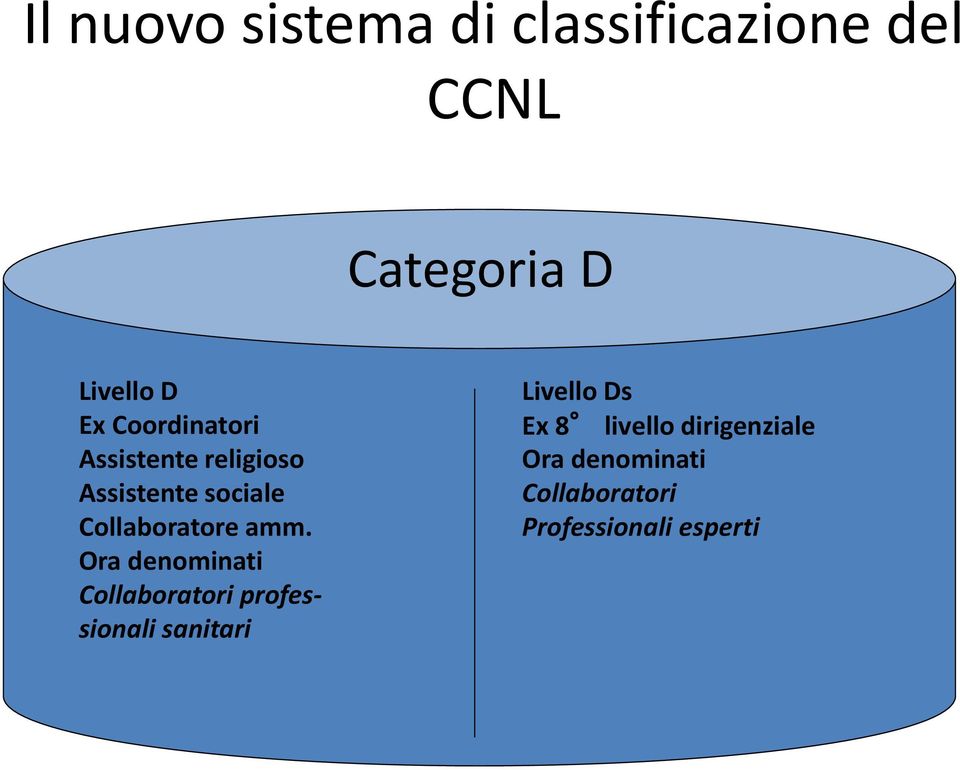 Ora denominati Collaboratori professionali sanitari Livello Ds Ex 8