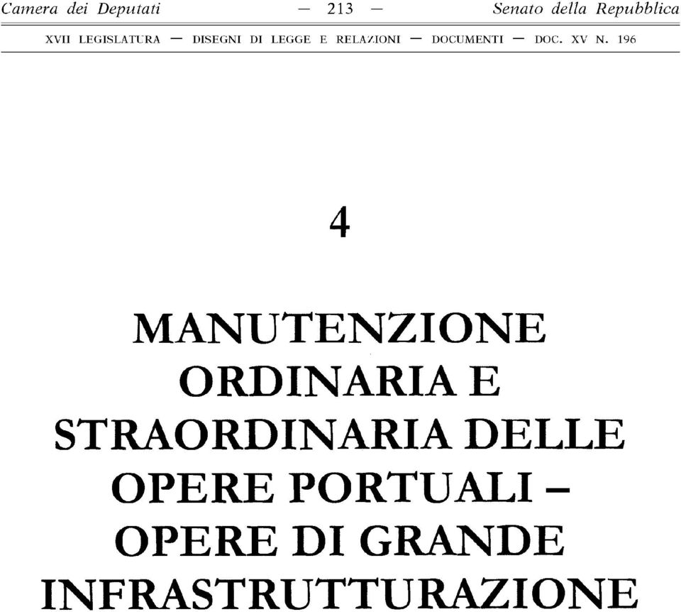 XV N. 196 4 MANUTENZIONE ORDINARIA E STRAORDINARIA