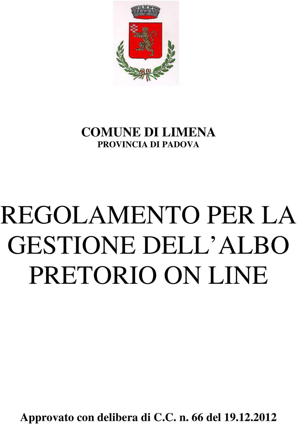 DELL ALBO PRETORIO ON LINE