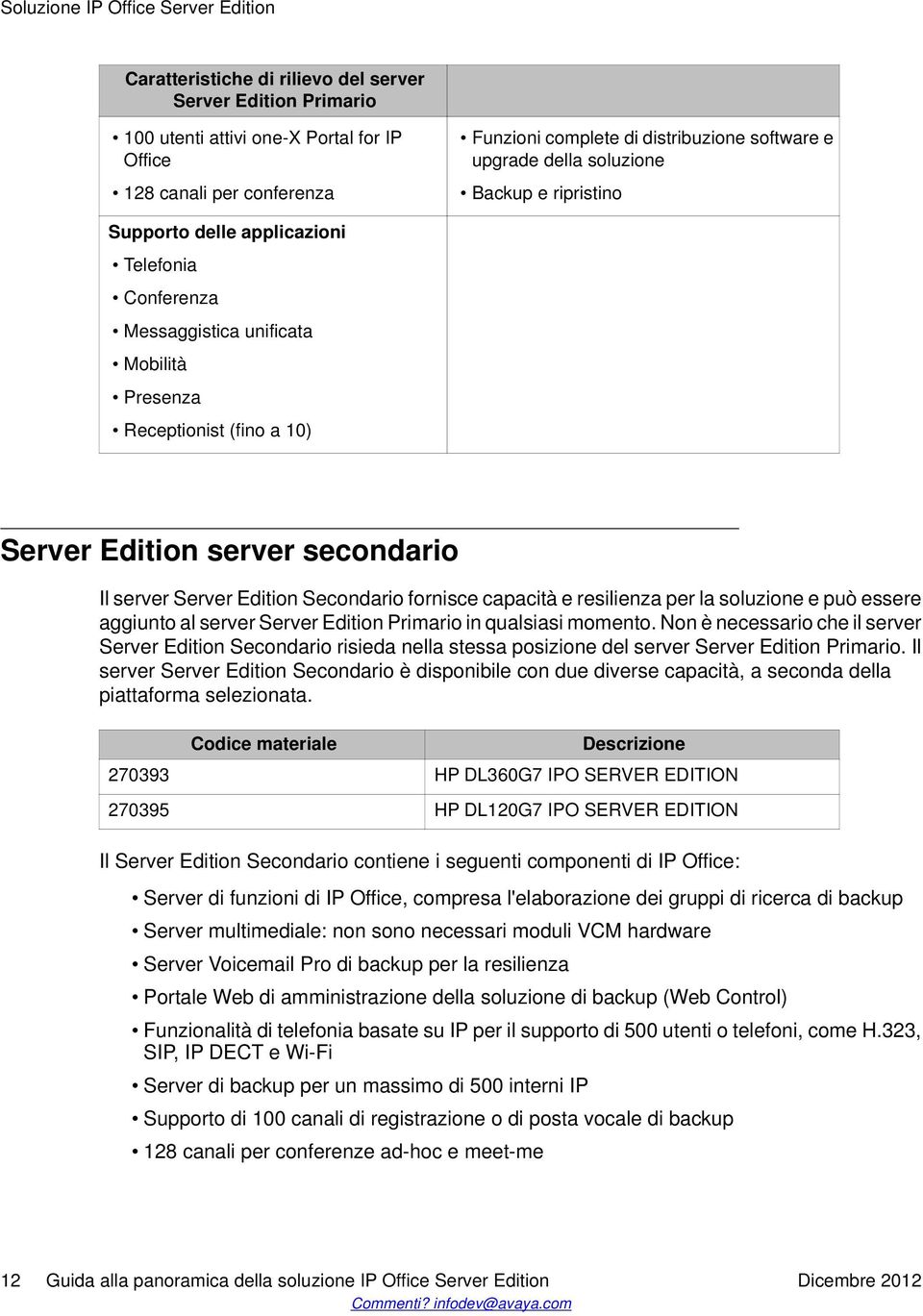 server secondario Il server Server Edition Secondario fornisce capacità e resilienza per la soluzione e può essere aggiunto al server Server Edition Primario in qualsiasi momento.