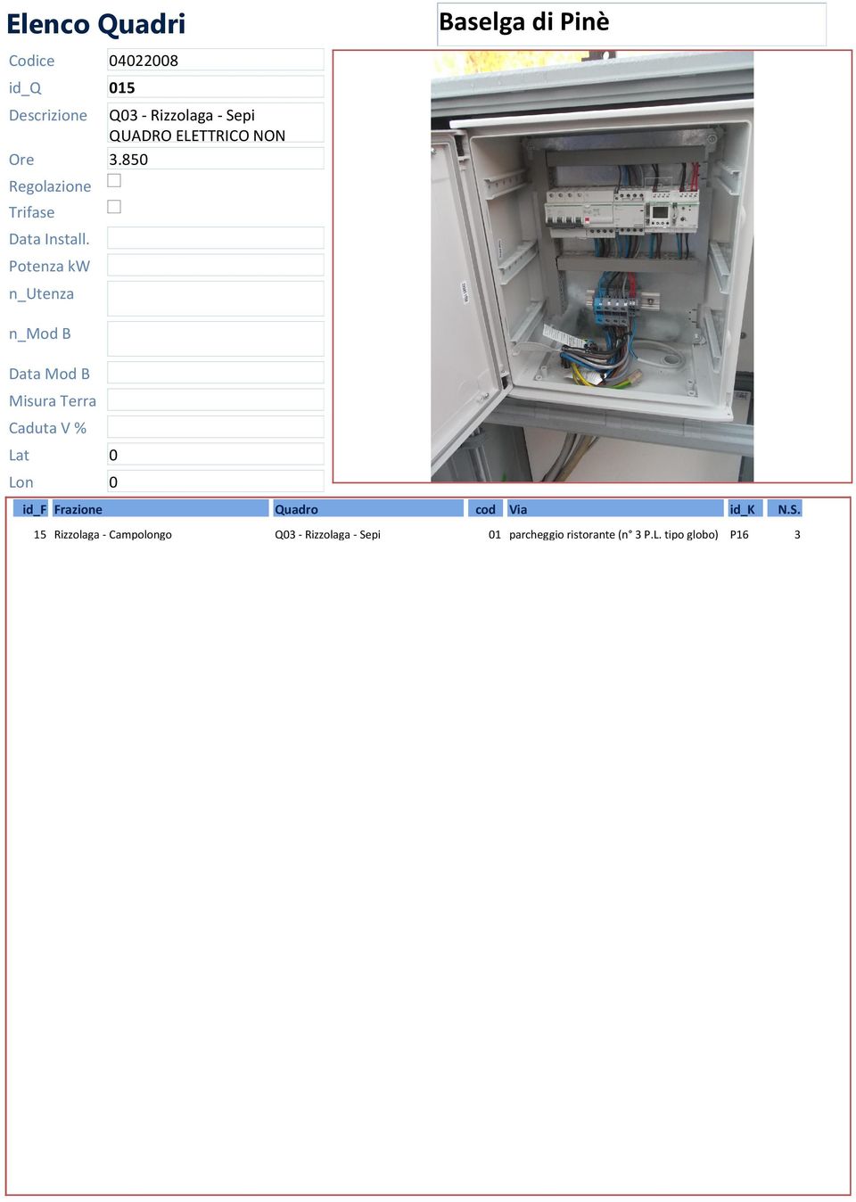 % 15 Rizzolaga - Campolongo Q03 - Rizzolaga -