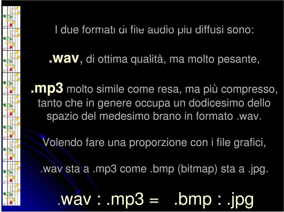 mp3 molto simile come resa, ma più compresso, tanto che in genere occupa un dodicesimo