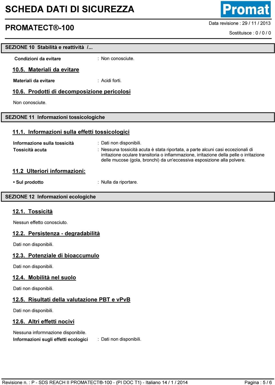 Informazioni tossicologiche 11