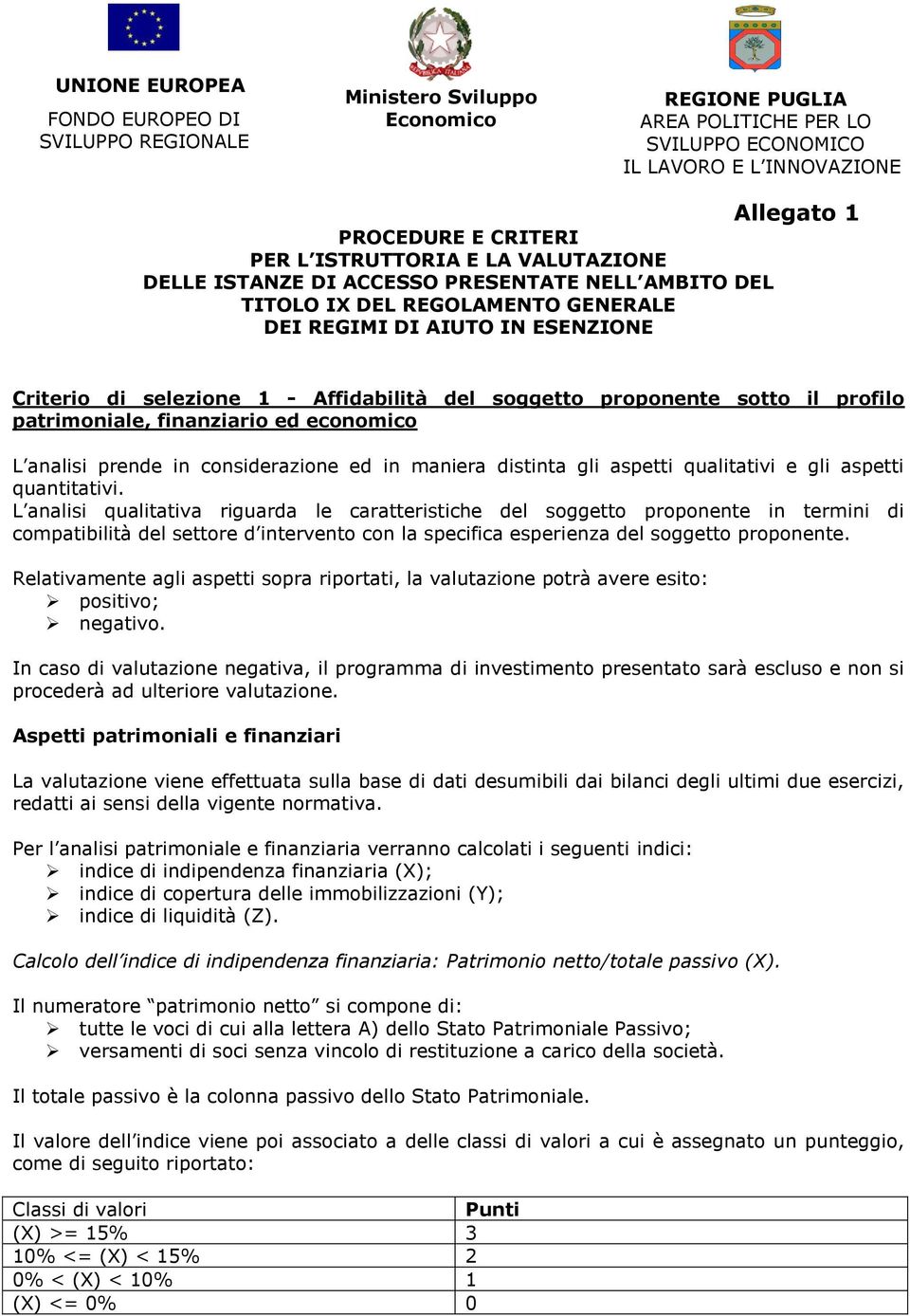 proponente sotto il profilo patrimoniale, finanziario ed economico L analisi prende in considerazione ed in maniera distinta gli aspetti qualitativi e gli aspetti quantitativi.