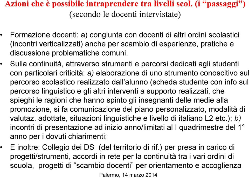 discussione problematiche comuni.