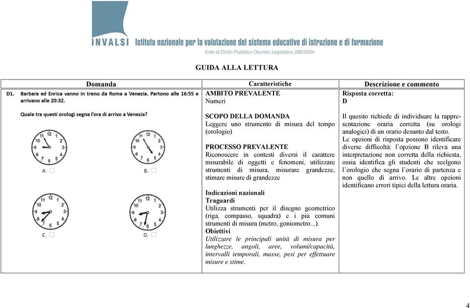 strumenti di misura (metro, goniometro...). Utilizzare le principali unità di misura per lunghezze, angoli, aree, volumi/capacità, intervalli temporali, masse, pesi per effettuare misure e stime.