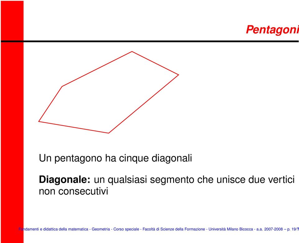 didattica della matematica - Geometria - Corso speciale - Facoltà di