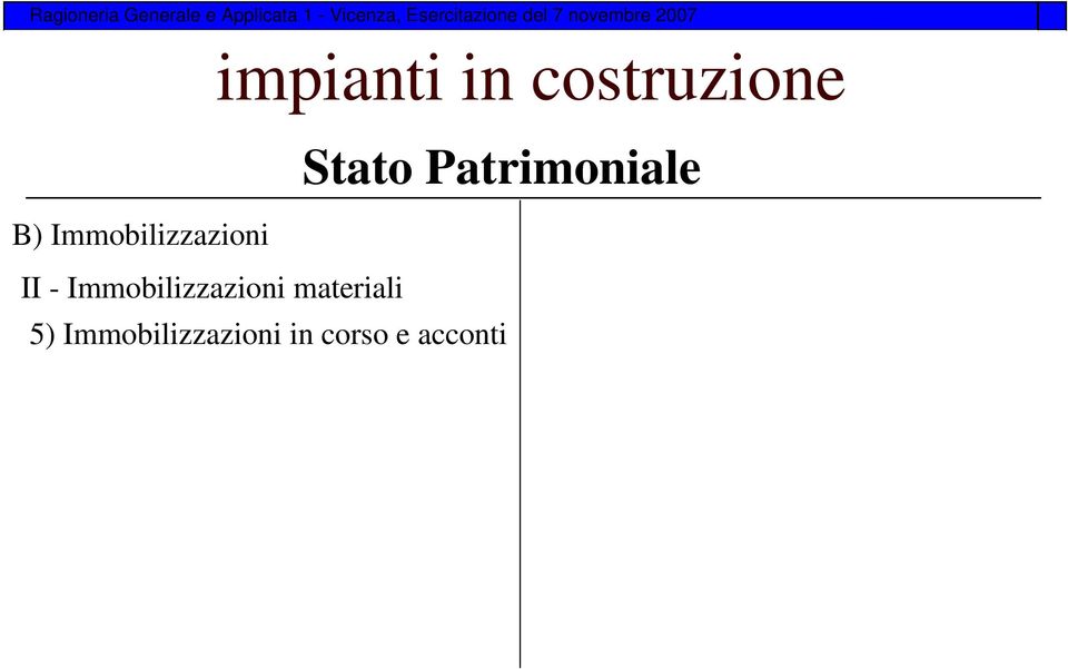 II - Immobilizzazioni materiali