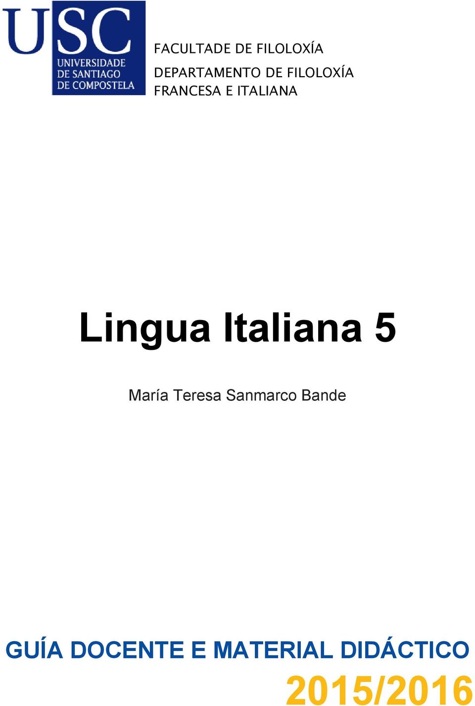 Italiana 5 María Teresa Sanmarco Bande