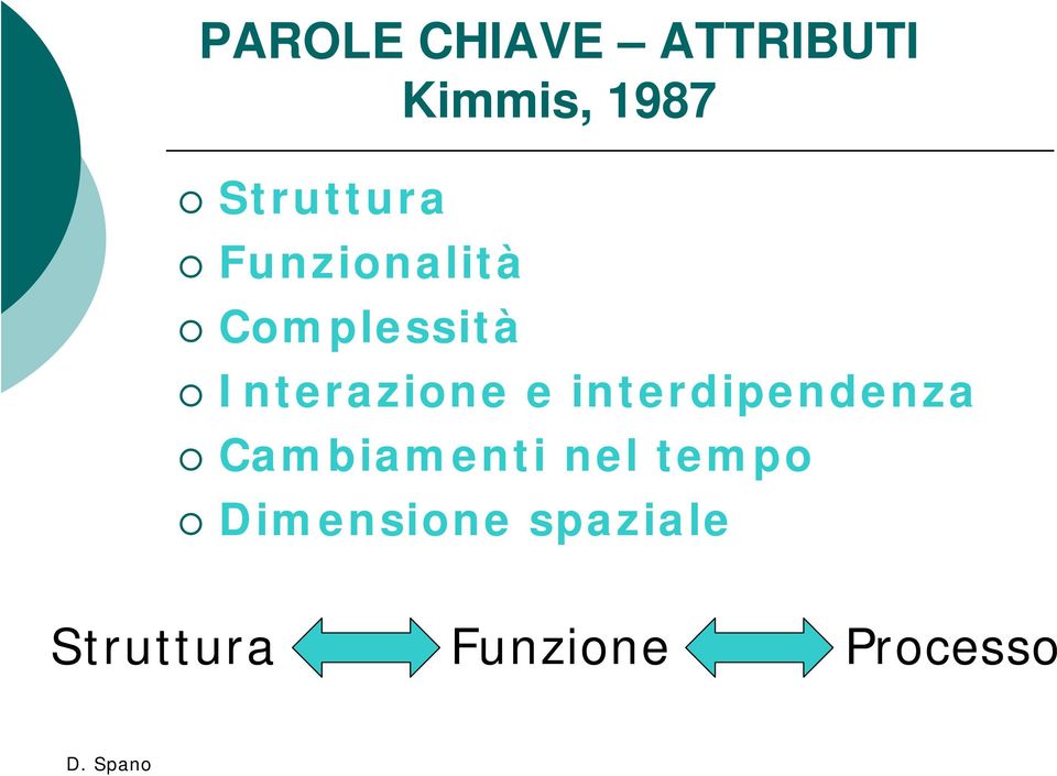 Interazione e interdipendenza Cambiamenti