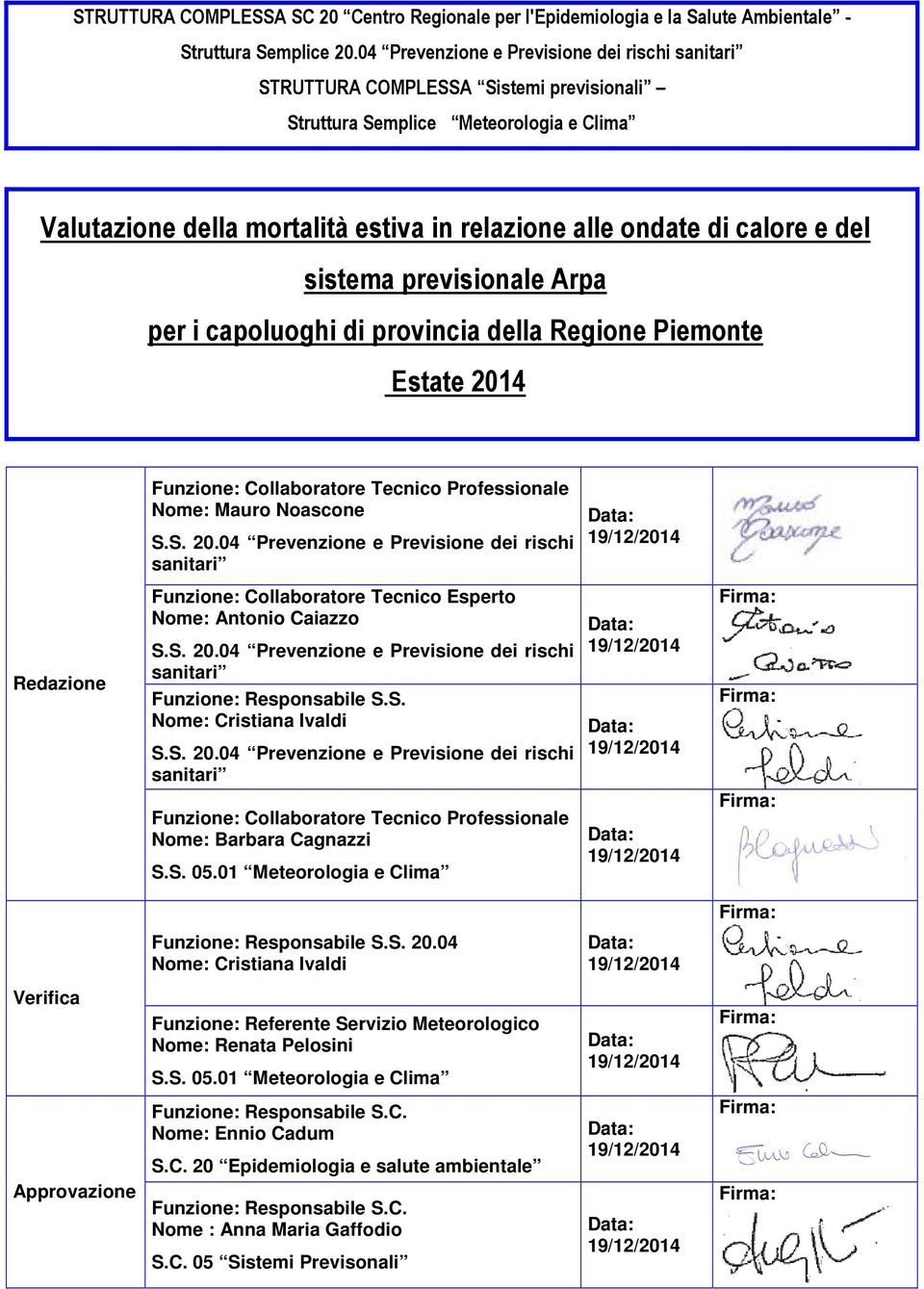 del sistema previsionale Arpa per i capoluoghi di provincia della Regione Piemonte Estate 21