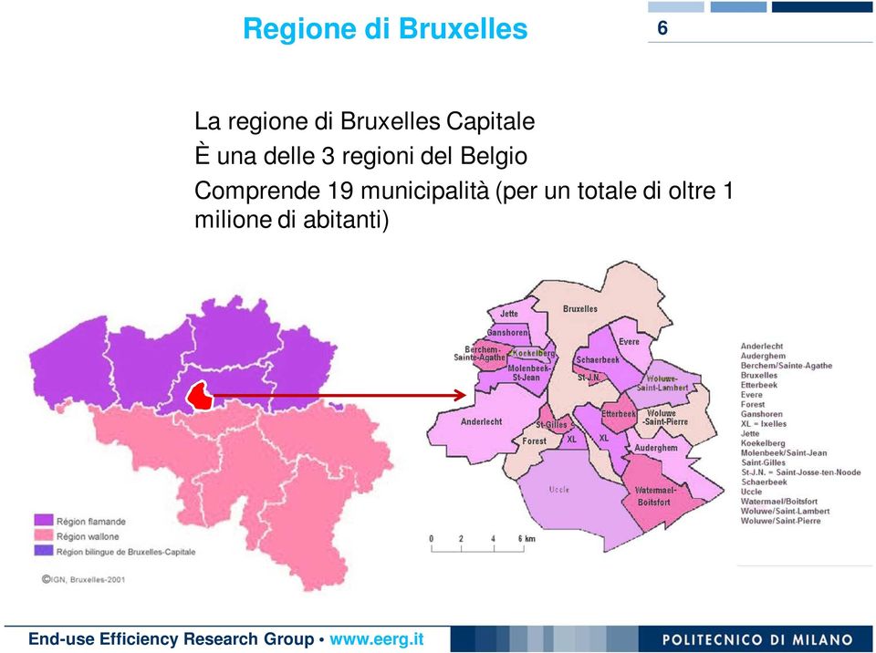 del Belgio Comprende 19 municipalità