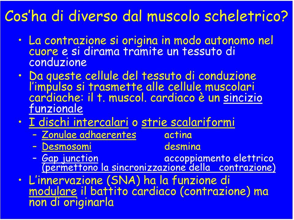 conduzione l impulso si trasmette alle cellule muscola